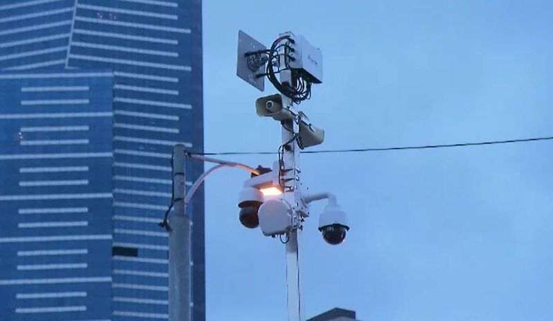 loa phóng thanh cho thông báo các cụm dân cư