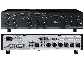 Tăng âm truyền thanh liền Mixer 120W lựa chọn 2 vùng loa TOA A-1712