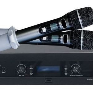 Amply karaoke 350W x 2 kênh liền micro hát hay, đa năng – Đẩy liền vang kèm micro không dây AAV CM-350