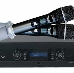 Amply karaoke 500W x 2 kênh liền micro chuẩn nhất, giá tốt – Đẩy liền vang kèm micro không dây AAV CM-500