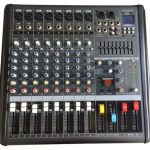 Mixer, bộ trộn âm thanh 12 line, 8 đường mic chuyên nghiệp, giá gốc AAV VX-8 Plus