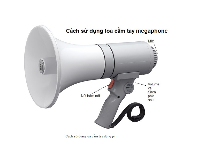 Hướng dẫn cách sử dụng loa cầm tay megaphone