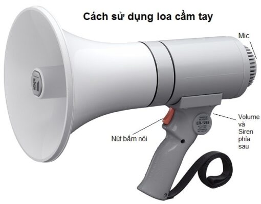 Cách sử dụng loa phóng thanh cầm tay đơn giản nhất