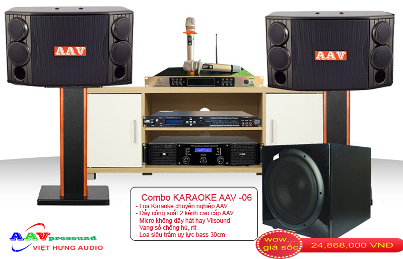 Bộ dàn karaoke siêu phẩm NGON – BỔ RẺ chất lượng cao AAV-06
