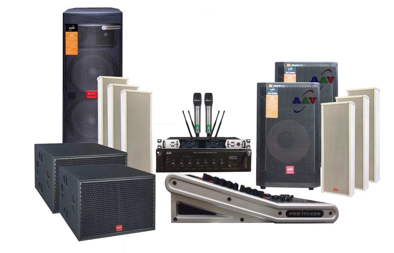 Dàn âm thanh hội trường cấp xã – phường đa năng, cơ động sử dụng loa Active