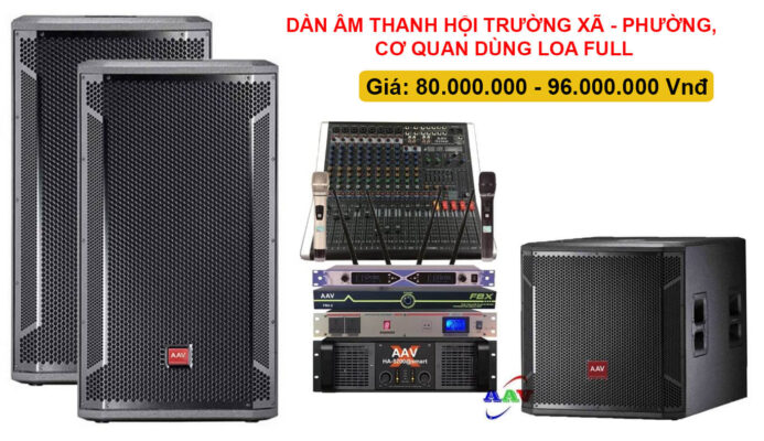 Dàn âm thanh hội trường xã phường dùng loa Full
