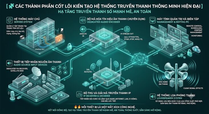 Thành phần hệ thống truyền thanh thông minh