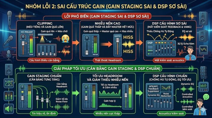 Lỗi sai cấu trúc Gain Staging, DSP sơ sài và cách khắc phục tối ưu