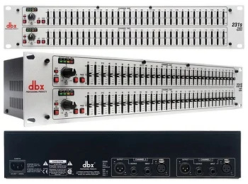 Thiết bị lọc tần số Equalizer dbx 231s chính hãng gồm các góc mặt trước, mặt sau tại hệ thống Việt Hưng Audio