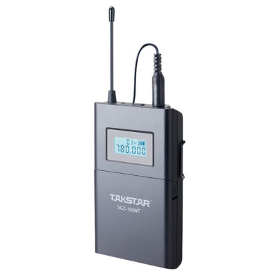 Bộ phát cài lưng SGC-100WT gắn kèm dây micro thu âm cài áo chuyên dụng ngoài