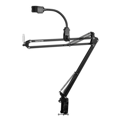Giá đỡ micro kẹp bàn ST-7 Gen 2 tích hợp kẹp điện thoại isolated trên nền trắng