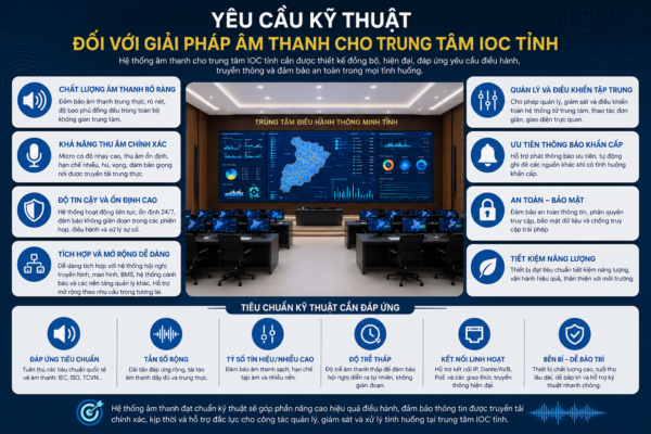 Giải pháp âm thanh cho trung tâm IOC tỉnh