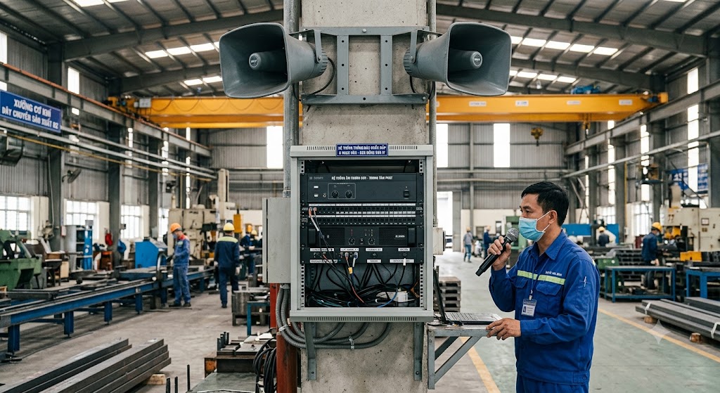 Giải pháp âm thanh khu công nghiệp
