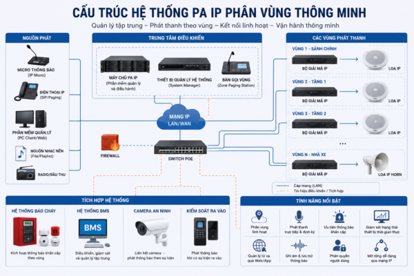 Hệ thống PA IP phân vùng thông minh