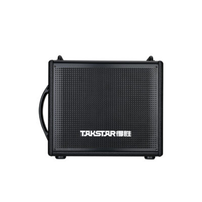 Loa nhạc cụ Takstar OD200 màu đen nhìn từ phía trước với lưới bảo vệ chắc chắn.
