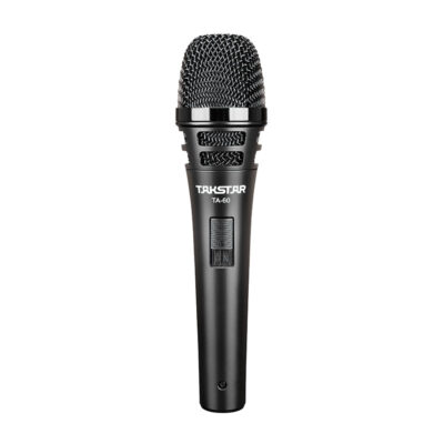 Micro dynamic Takstar TA-60 màu đen, cấu trúc hợp kim kẽm chắc chắn, thiết kế công tắc magnetic-reed chuyên nghiệp