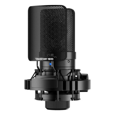 Micro thu âm chuyên nghiệp SM-8B GEN 3 lắp trong shockmount và gắn màng lọc kim loại