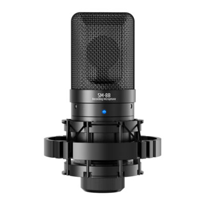 Micro thu âm chuyên nghiệp SM-8B GEN 3 lắp chính diện trong giá đỡ chống sốc spider
